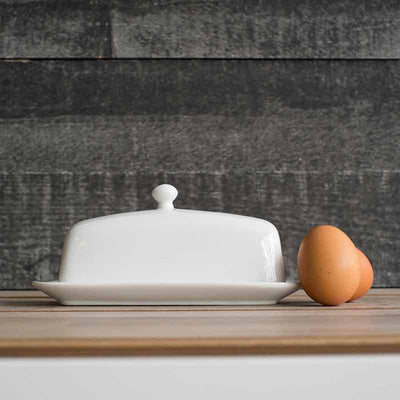 Butter Dish Rectangle White