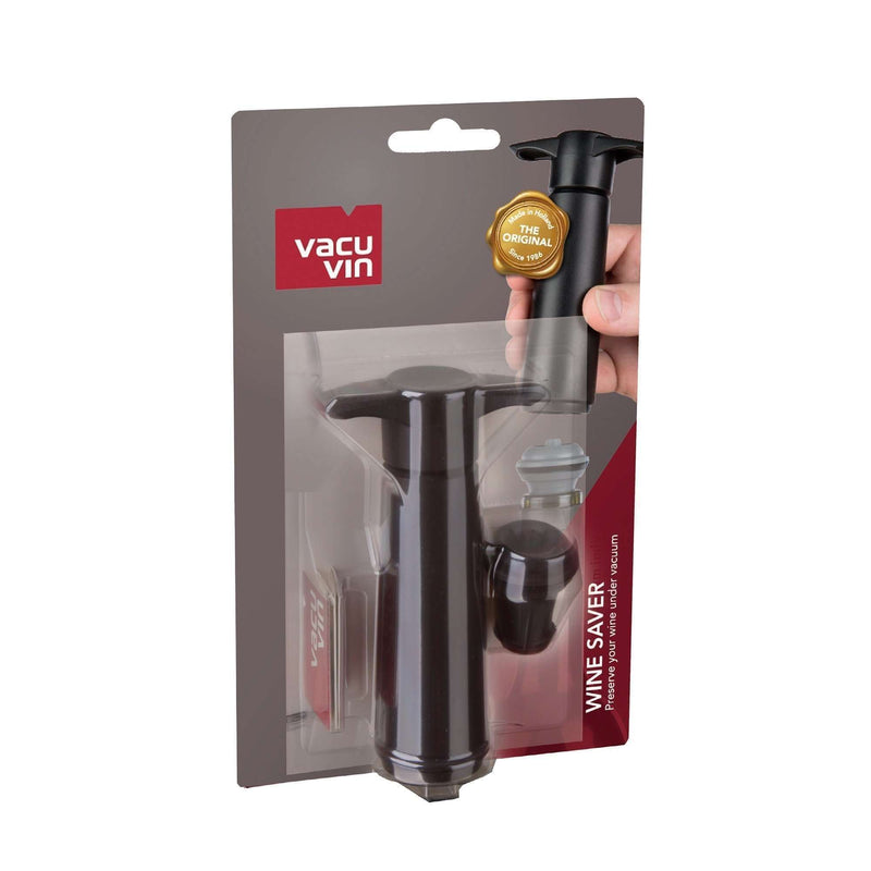 Wine Saver Pump and Stopper Blister Black