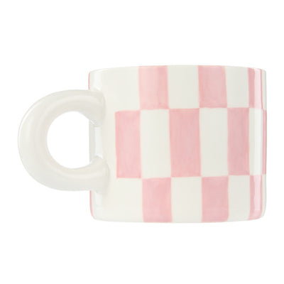 Check Mug & Plate Set Pink & Green