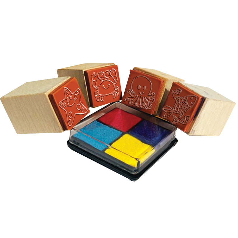 Wooden Stamp Set Ocean