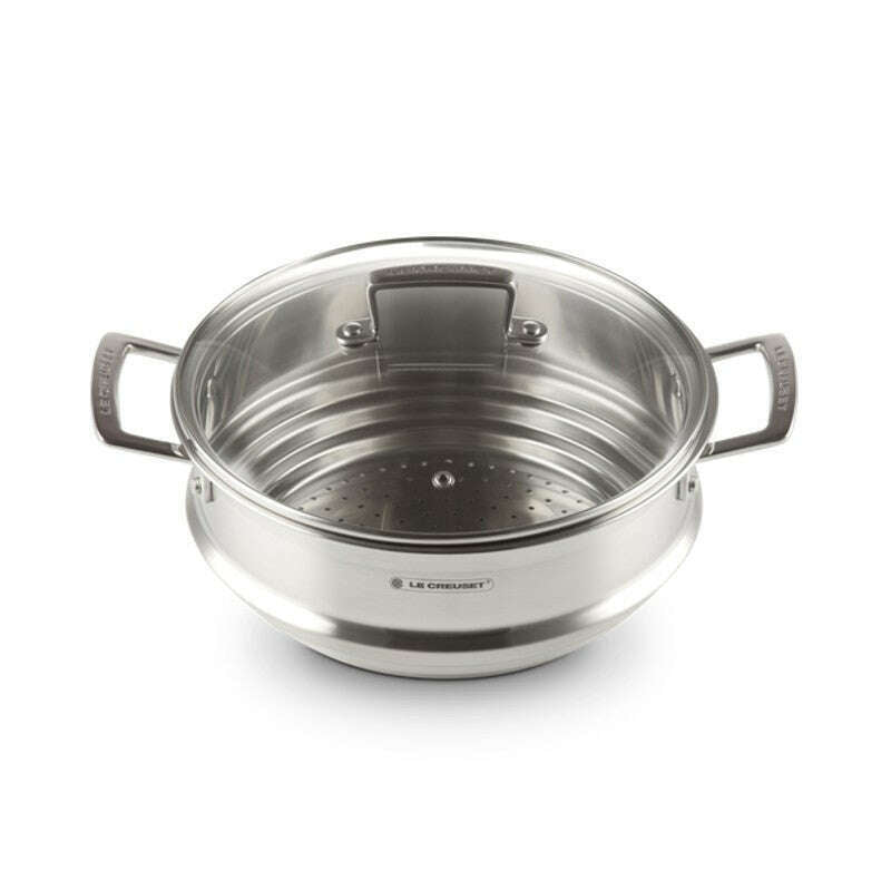 3-ply Stainless Steel Multi Steamer with Glass Lid