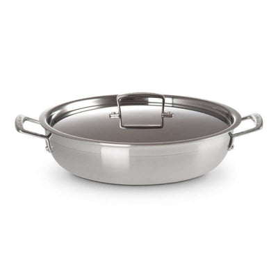 3Ply Stainless Steel Non-Stick Shallow Casserole + Lid
