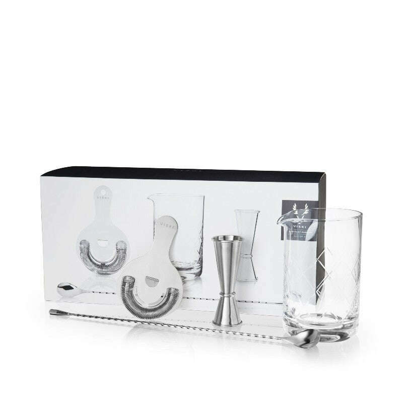 4 Piece Mixologist Barware Set Stainless Steel