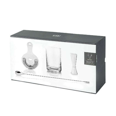 4 Piece Mixologist Barware Set Stainless Steel