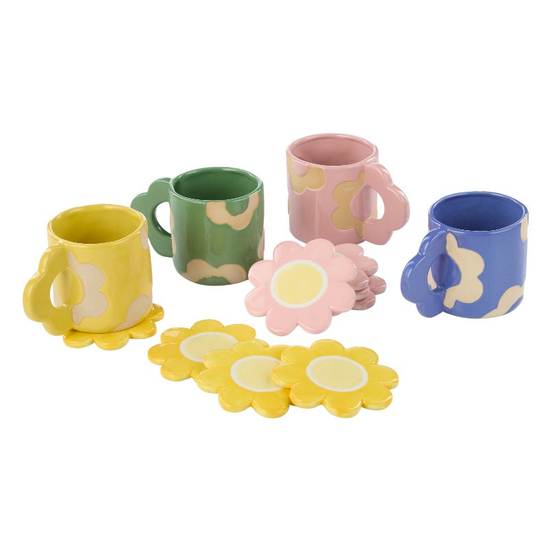 Posey Flower Mug 400ml Green
