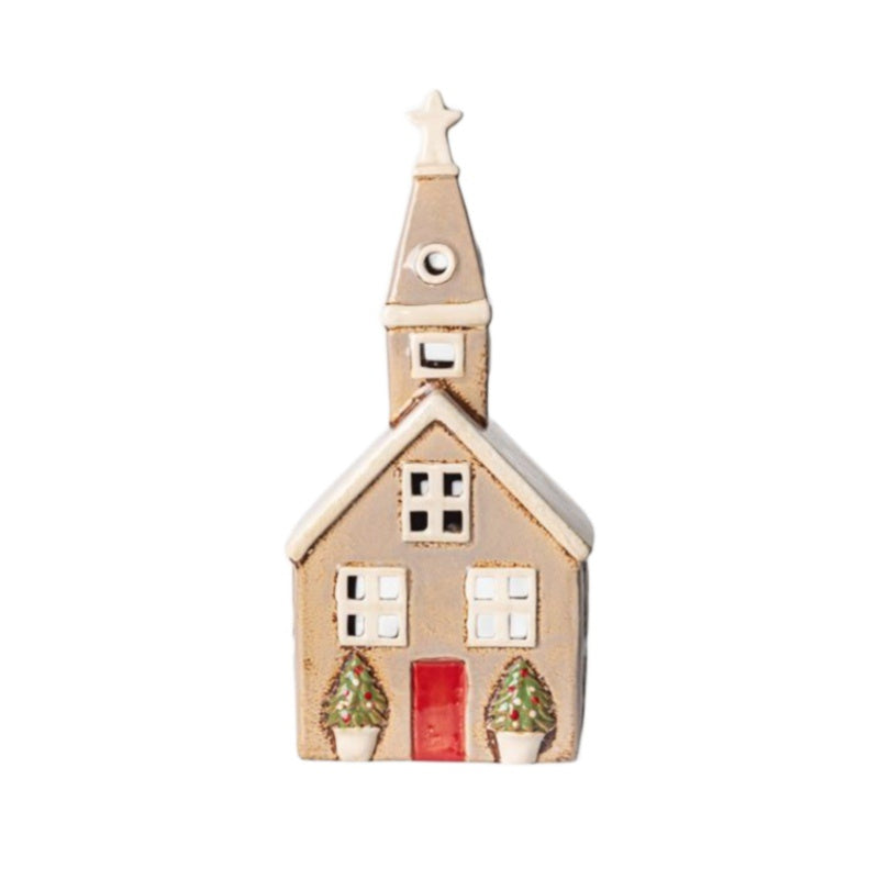 Alsace Tea Light Christmas Stone Church