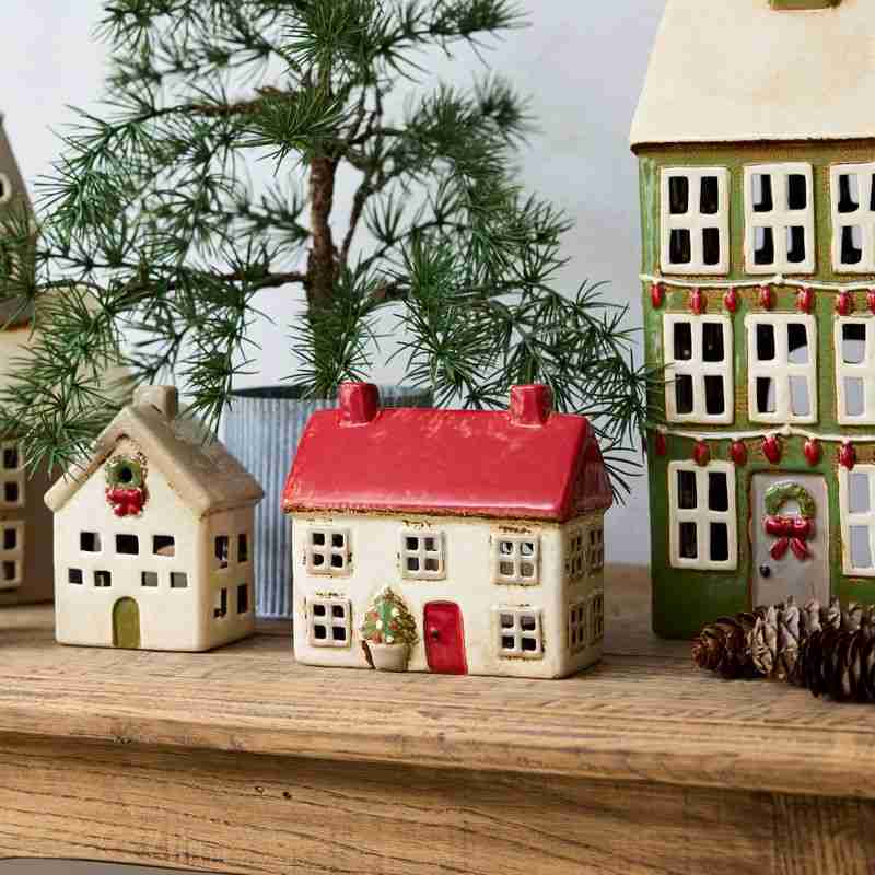 Alsace Tea Light Christmas Stone Cottage