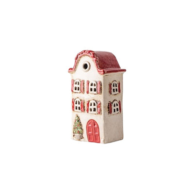 Alsace Tea Light Villa Christmas With Red Shutters