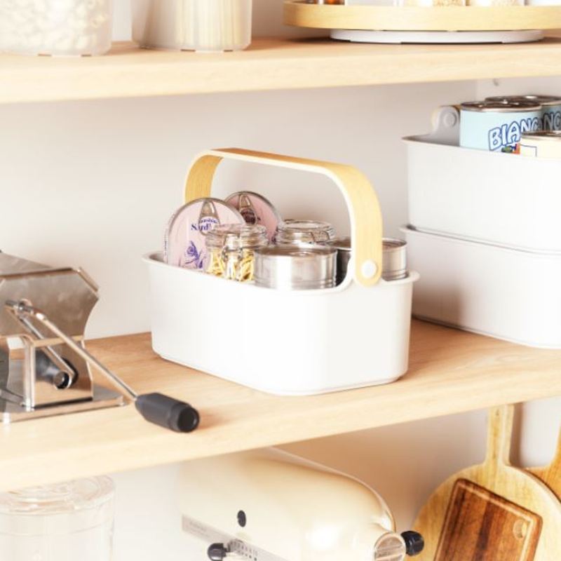 Bellwood Bin 27cm x 17.5cm White/Natural