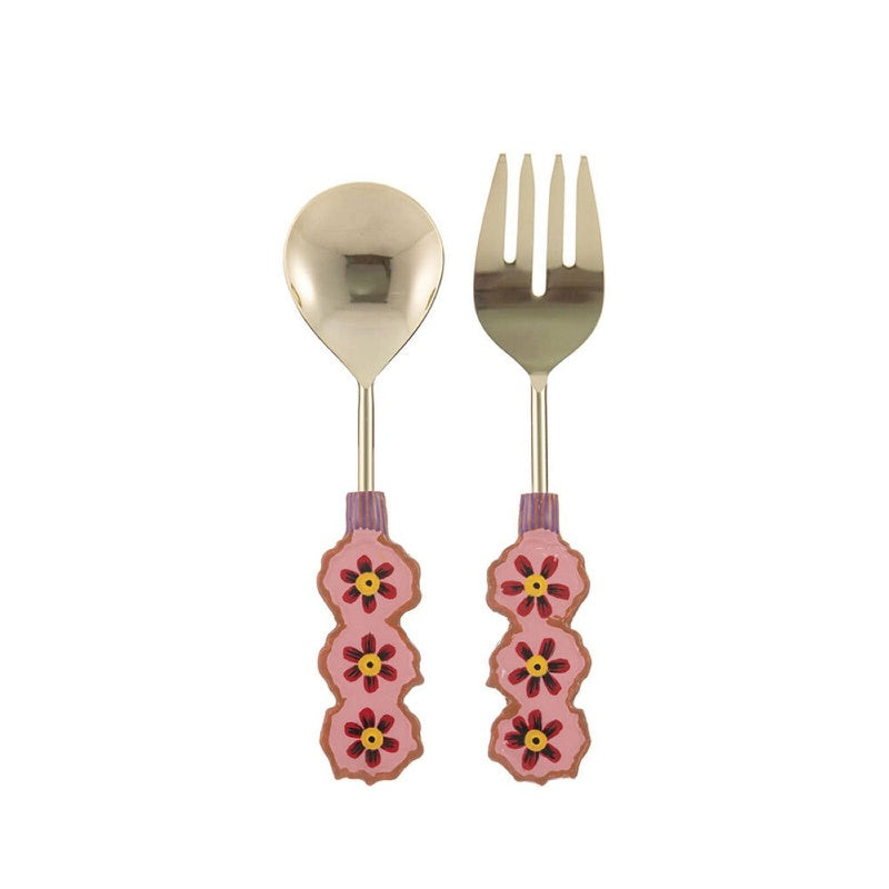 Capri Flower Salad Servers