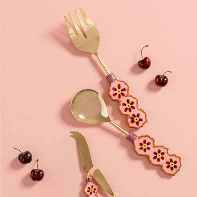 Capri Flower Salad Servers