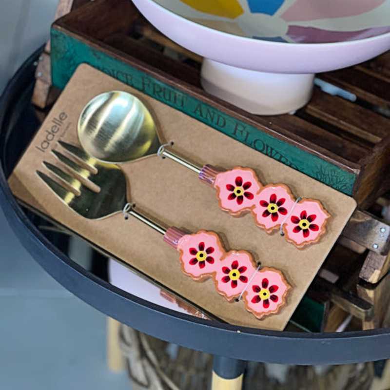 Capri Flower Salad Servers