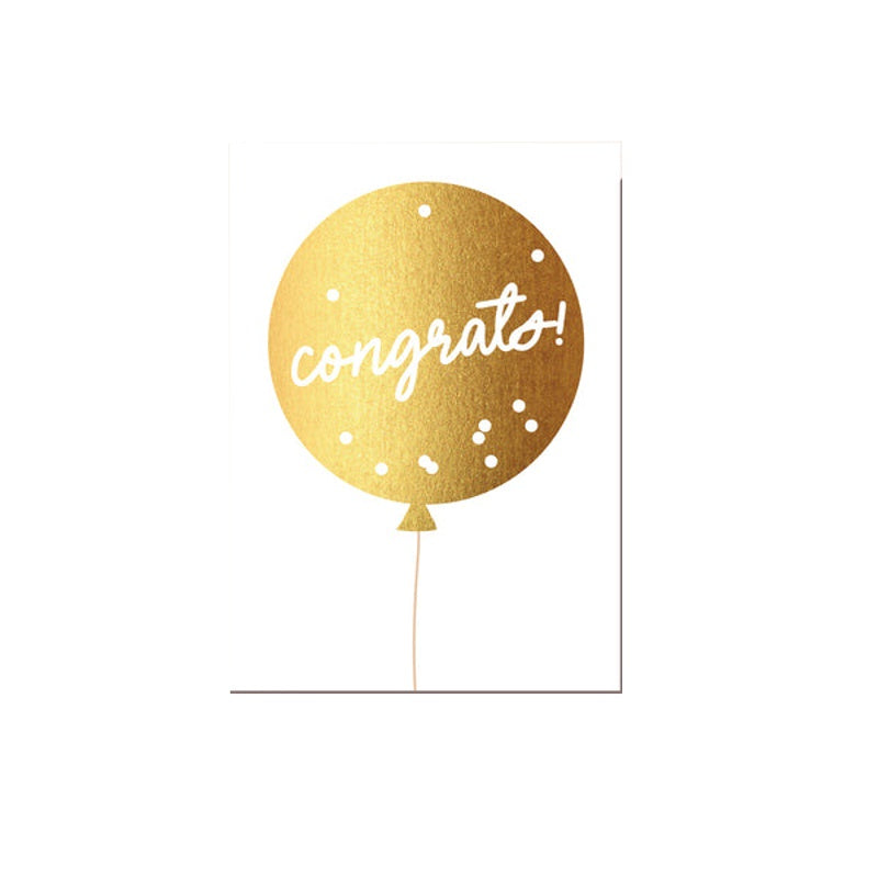 Card Congrats Gold Balloon