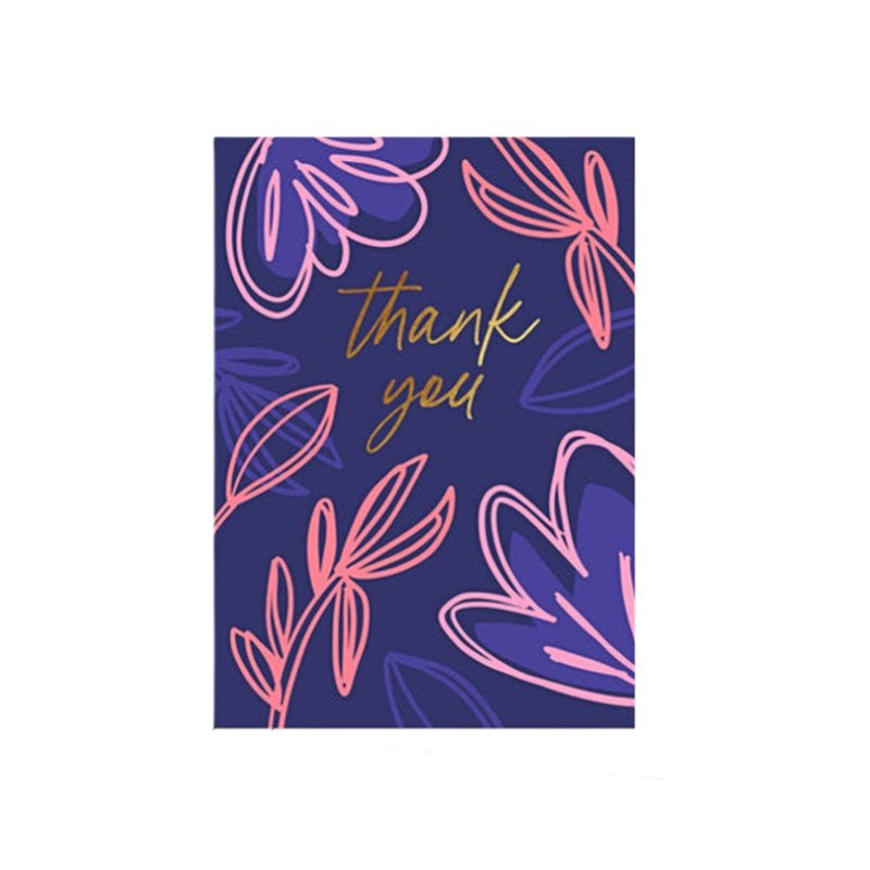Card Neon Foliage Thank You