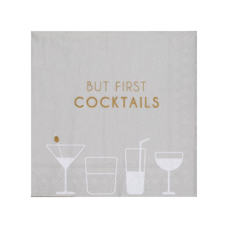 Cocktail Napkin But First Cocktails
