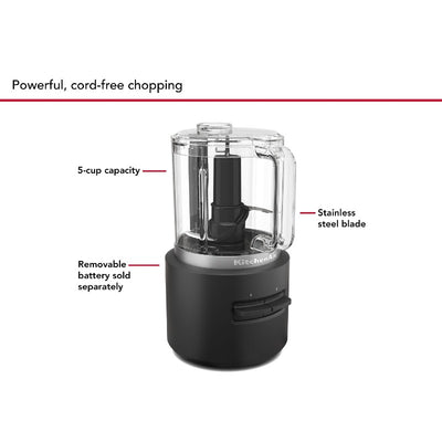 Go Cordless 5 Cup Chopper Black