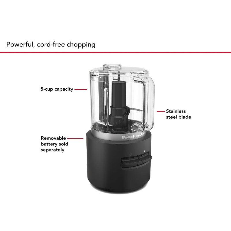 Go Cordless 5 Cup Chopper Black