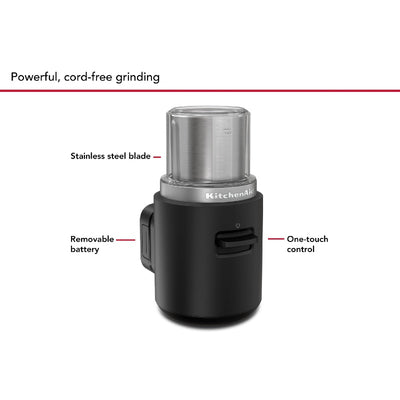 Go Cordless Coffee & Spice Grinder Black