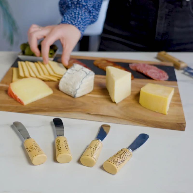 Cork Handled Cheese Spreader Set