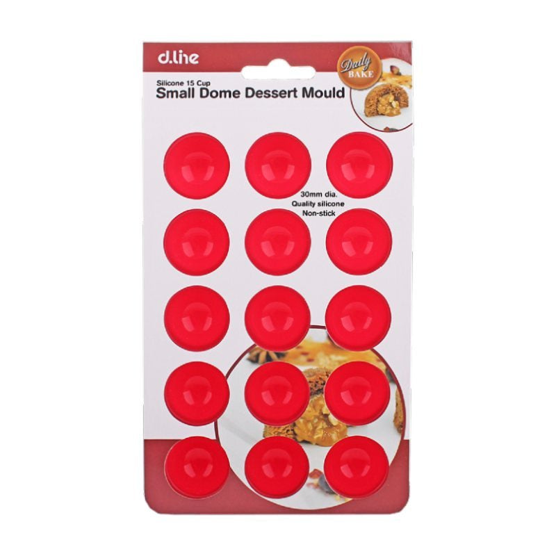 Dome Dessert Mould Silicone 15 Cup Red