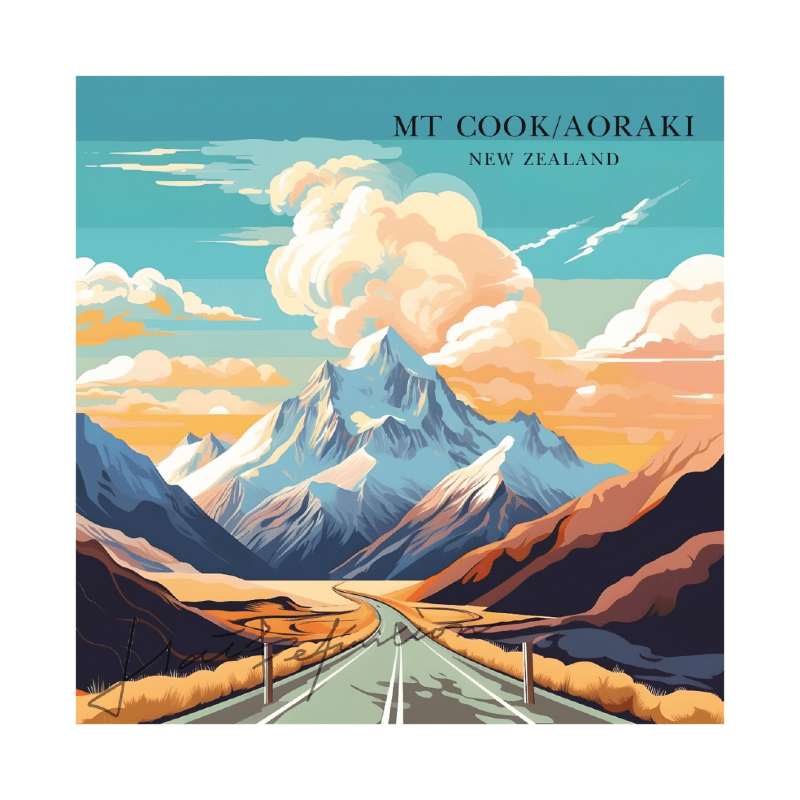 Double Sided Print Mt Cook