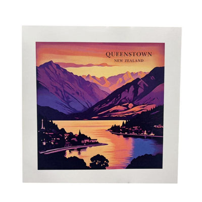 Double Sided Print Queenstown Romantic Sunset
