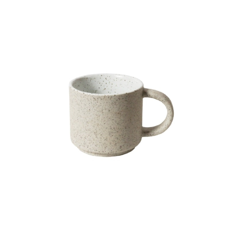 Espresso Mugs Granite White 80ml Set Of 4