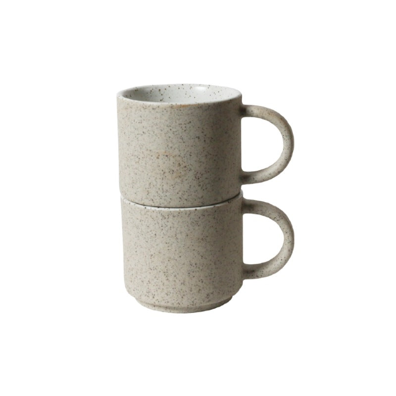 Espresso Mugs Granite White 80ml Set Of 4
