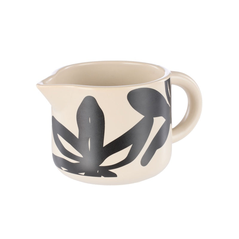 Freya Milk Jug - Oat and Black