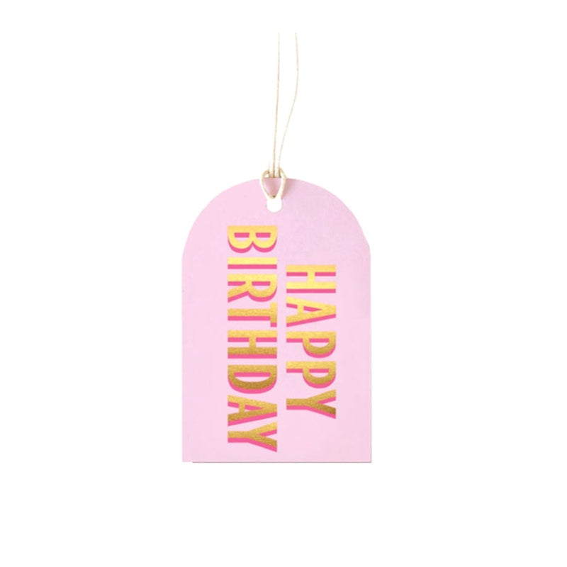 Gift Tag Happy Birthday Lilac