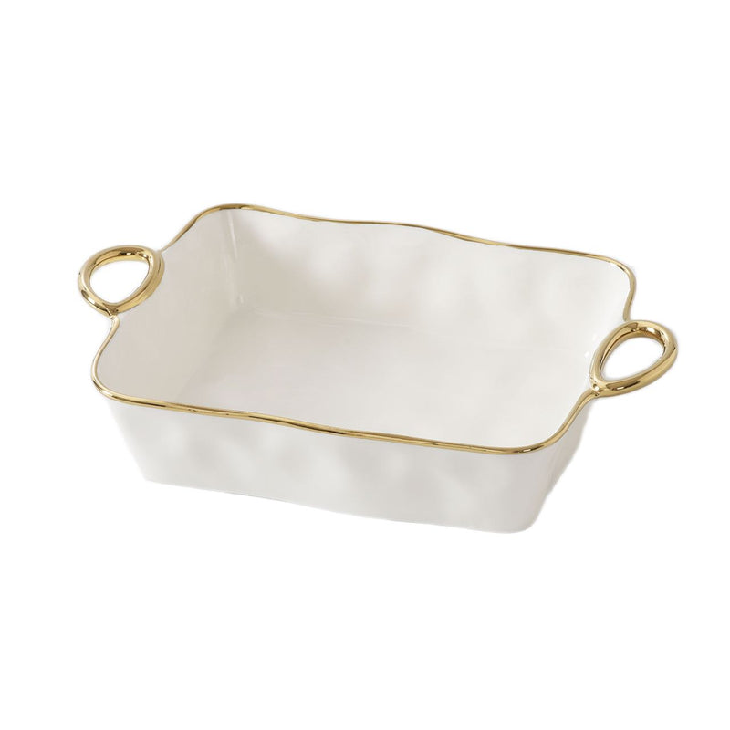 Golden Handles Rectangular Baking Dish 27.9x22.9cm