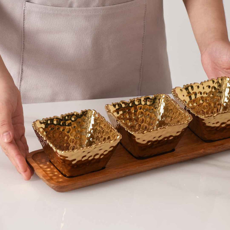 Golden Millennium Entertaining Set 4 Piece
