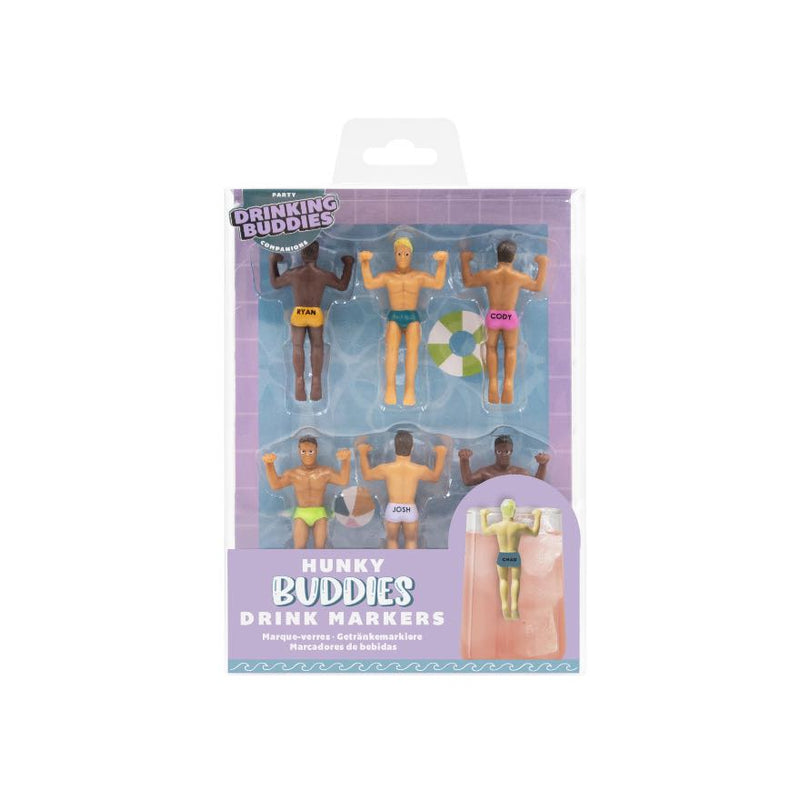 Hunky Buddies Drink Markers Set of 6