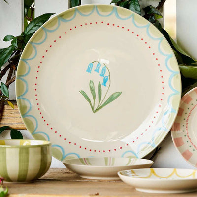 June's Garden Blue Bell Cake Plate 32cm