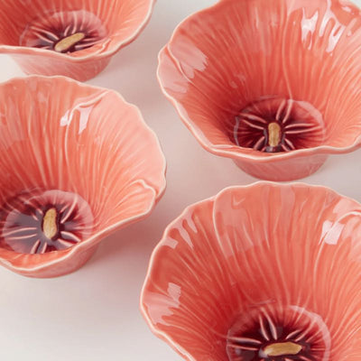 Maria Flor Hollyhock Bowl Orange 15.5cm