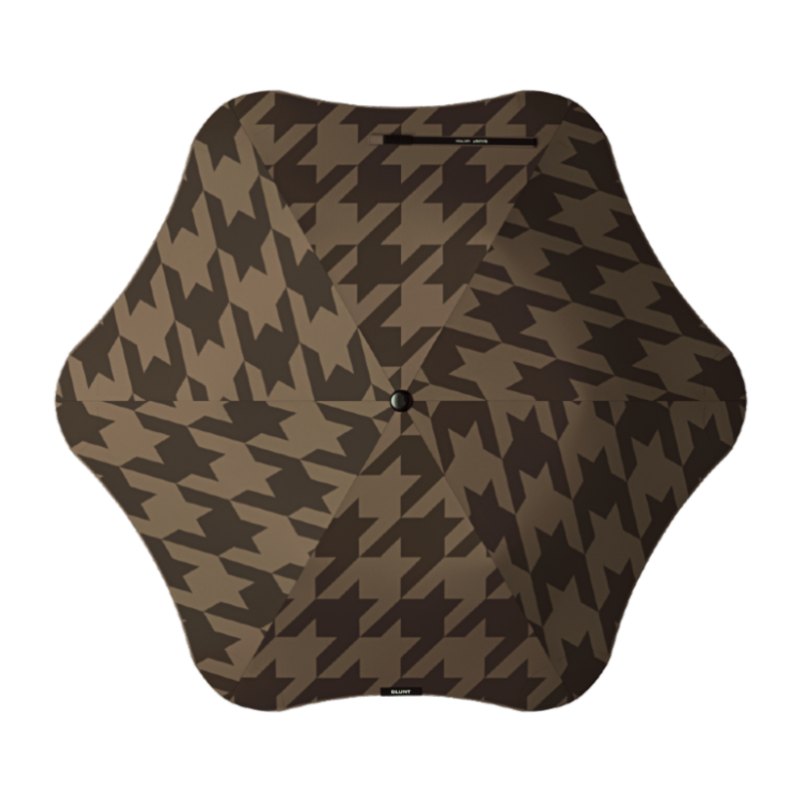 Metro Umbrella Houndstooth Cocoa