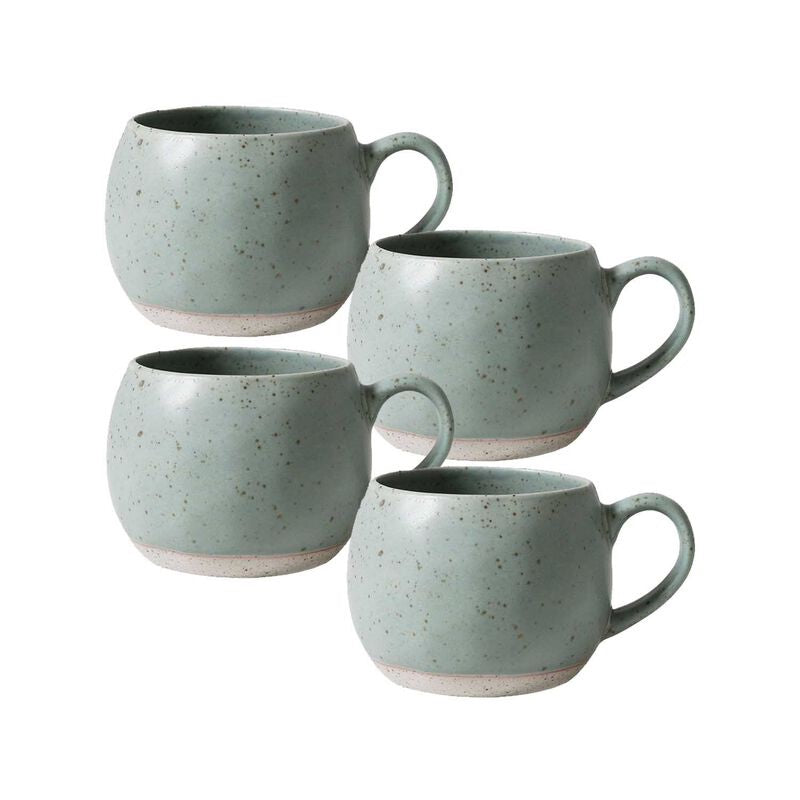 Set of 4 Blue Topaz Mineral Mugs
