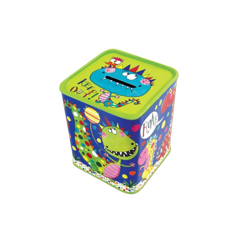 Money Tin Keep Out! Dinosaurs