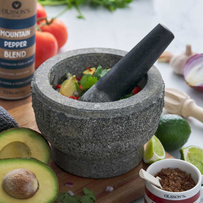 Mortar & Pestle 17cm Rough Granite