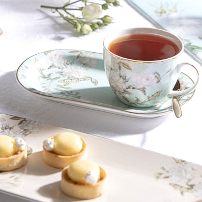 Mug & Plate Set Elegant Rose Mint