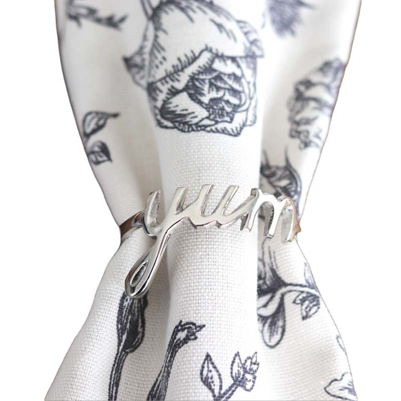 Napkin Ring Yum Silver