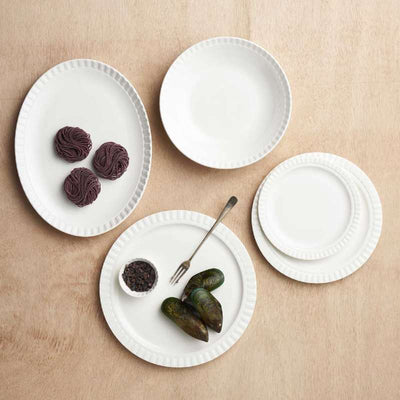 Oval Platter Merchant White 30cm x 24cm x 2.5cm
