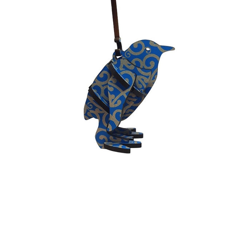 Penguin Christmas Decoration Koru Blue