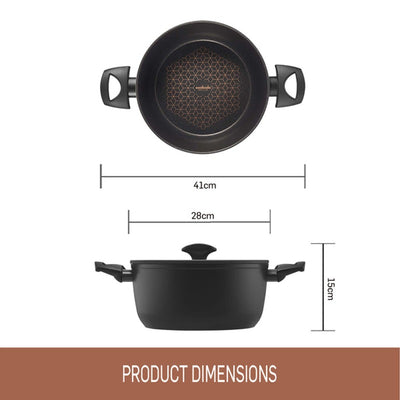 Per Salute Casserole Nonstick Induction Covered 28cm