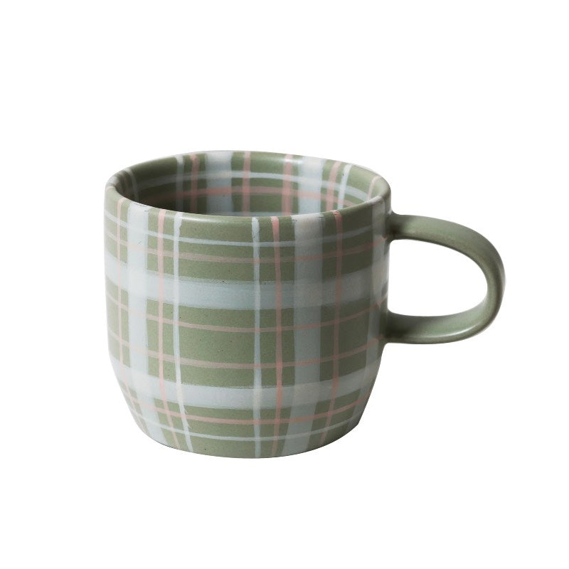 Sage & Blush Check Mug Cat&