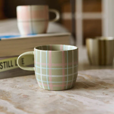 Sage & Blush Check Mug Cat's Pyjamas