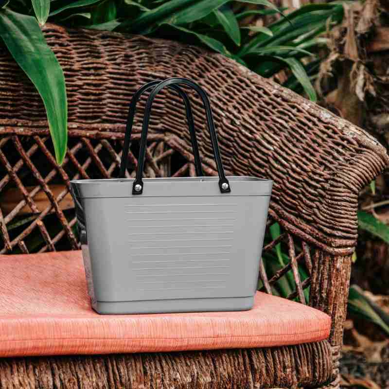 Small Bag Green Plastic Light Grey
