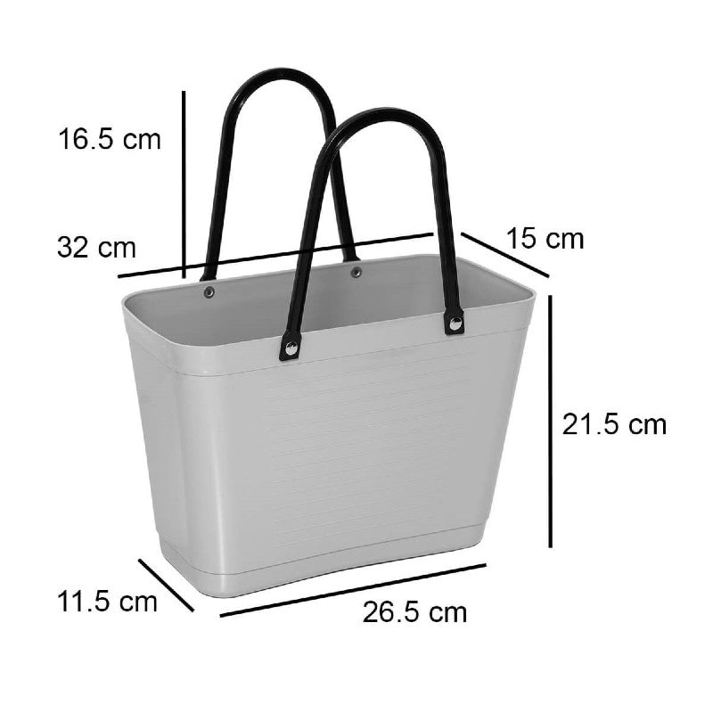 Small Bag Green Plastic Light Grey