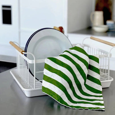 Tea Towel Olive Stripe
