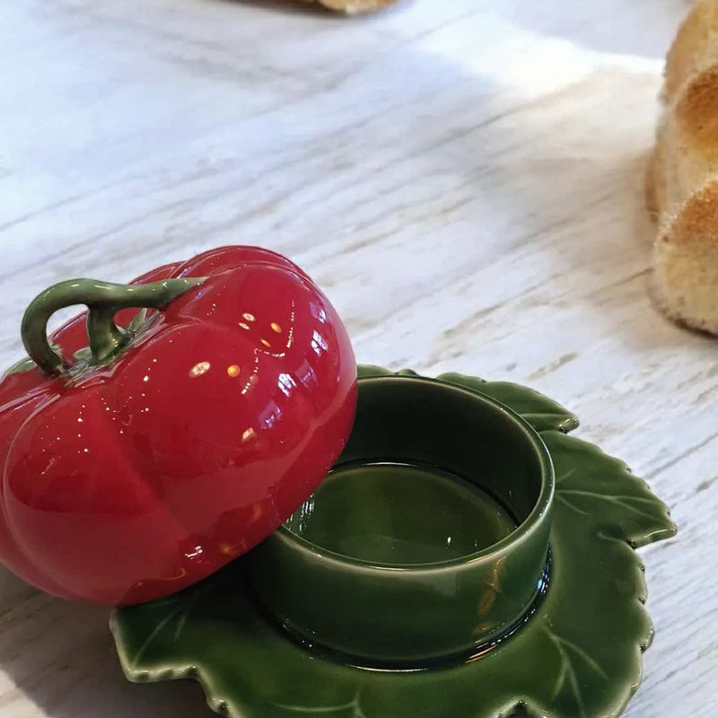 Tomato Butter Dish with Cover